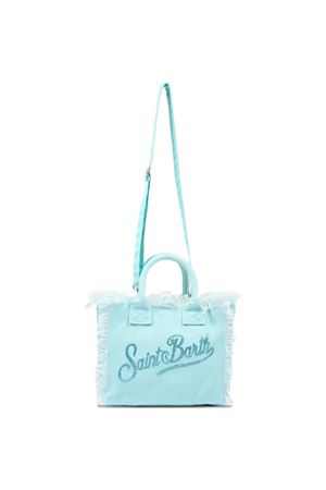 Borsa in canvas di cotone verde acqua SAINT BARTH KIDS | COL000100432L